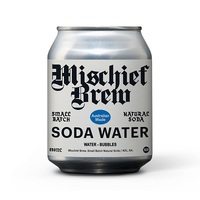 BV Soft Drink SODA Carbonated Water Can 250ml (4 Packs) Box of 24 'Mischief Brew'