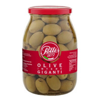 CN Olives Green Whole Glass 1000gr Box of 6 'Polli'