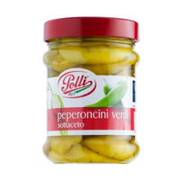 Polli Peppers Green 'Pepperoncini' in Vinegar 270gr 