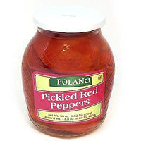 CN Pickled Peppers Red Glass 860gr Box of 12 'Polan'