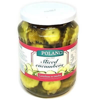 CN Pickled Cucumbers Sliced Glass 660gr Box of 12 'Polan'