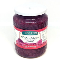 CN Sauerkraut Red Cabbage Salad Glass 680gr Box of 12 'Polan'