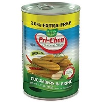 CN Pickled Cucumbers in Brine 20% Extra 7-9 Large Tin 670gr Box of 12 'Pri-Chen'