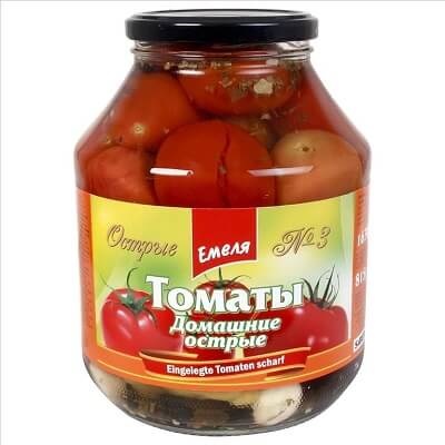 CN Pickled Tomatoes Homemade Spicy Glass 1.7L Box of 6 'Ulan'