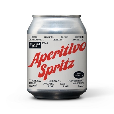 BV Soft Drink Aperitivo Spritz - NON ALCOHOLIC Can 250ml (4 Packs) Box of 24 'Mischief Brew'
