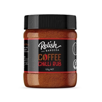 HS Spice Rub Coffee Chilli Glass 120gr Box of 6 "Relish The Barossa"