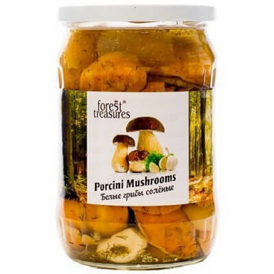 CN Mushrooms Porcini Garlic Glass 530g Box of 6 'Forest Treasures'
