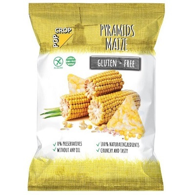 Pop Crop Chips Pyramids Maize Corn Gluten-Free 80gr