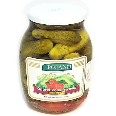 Cucumbers 'Polan' Dill Pickles with Sweet Pepper 840gr 