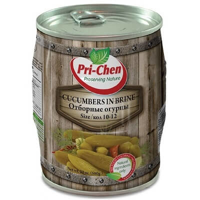 Cucumbers 'Pri-Chen' in Brine Barrel Russian Brown (10-12) 540gr 