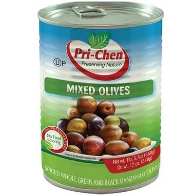 CN Olives Mixed Tin 560gr Box of 12 'Pri-Chen'