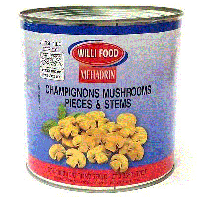 yF Mushrooms Champignon Pieces & Stems Tin 3kg Box of 6 'Tomer'