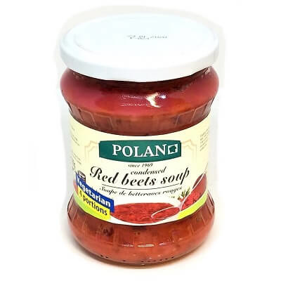 S Soup Red Beets Borscht Condensed Glass 460gr Box of 12 'Polan'